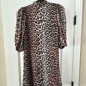 Ganni Leopard Print Dress Statement Style
